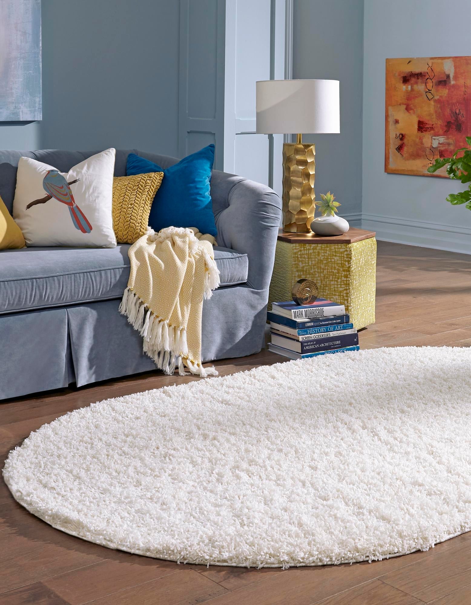 Plush Oasis Collection Area Rug - Serenity (Snow White)