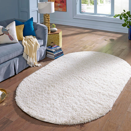 Plush Oasis Collection Area Rug - Serenity (Snow White)