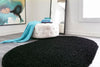 Plush Oasis Collection Area Rug - Serenity (Jet Black) Oval Jet Black  lifestyle 9