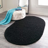 Plush Oasis Collection Area Rug - Serenity (Jet Black) Oval Jet Black  lifestyle 13