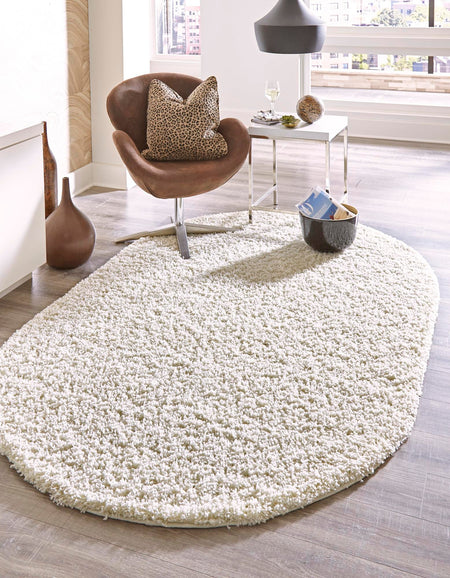 Plush Oasis Collection Area Rug - Serenity (Pure Ivory)