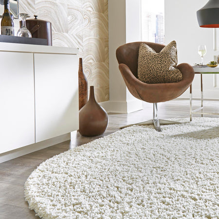 Plush Oasis Collection Area Rug - Serenity (Pure Ivory)