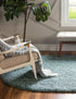 Plush Oasis Collection Area Rug - Serenity (Light Slate Blue)