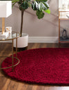 Plush Oasis Collection Area Rug - Serenity (Cherry Red) Oval Cherry Red  lifestyle 7