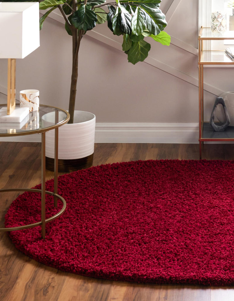 Plush Oasis Collection Area Rug - Serenity (Cherry Red) Oval Cherry Red  lifestyle 7