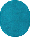 Plush Oasis Collection Area Rug - Serenity (Turquoise) Oval Turquoise Main