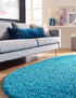 Plush Oasis Collection Area Rug - Serenity (Turquoise)