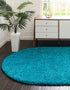 Plush Oasis Collection Area Rug - Serenity (Turquoise)