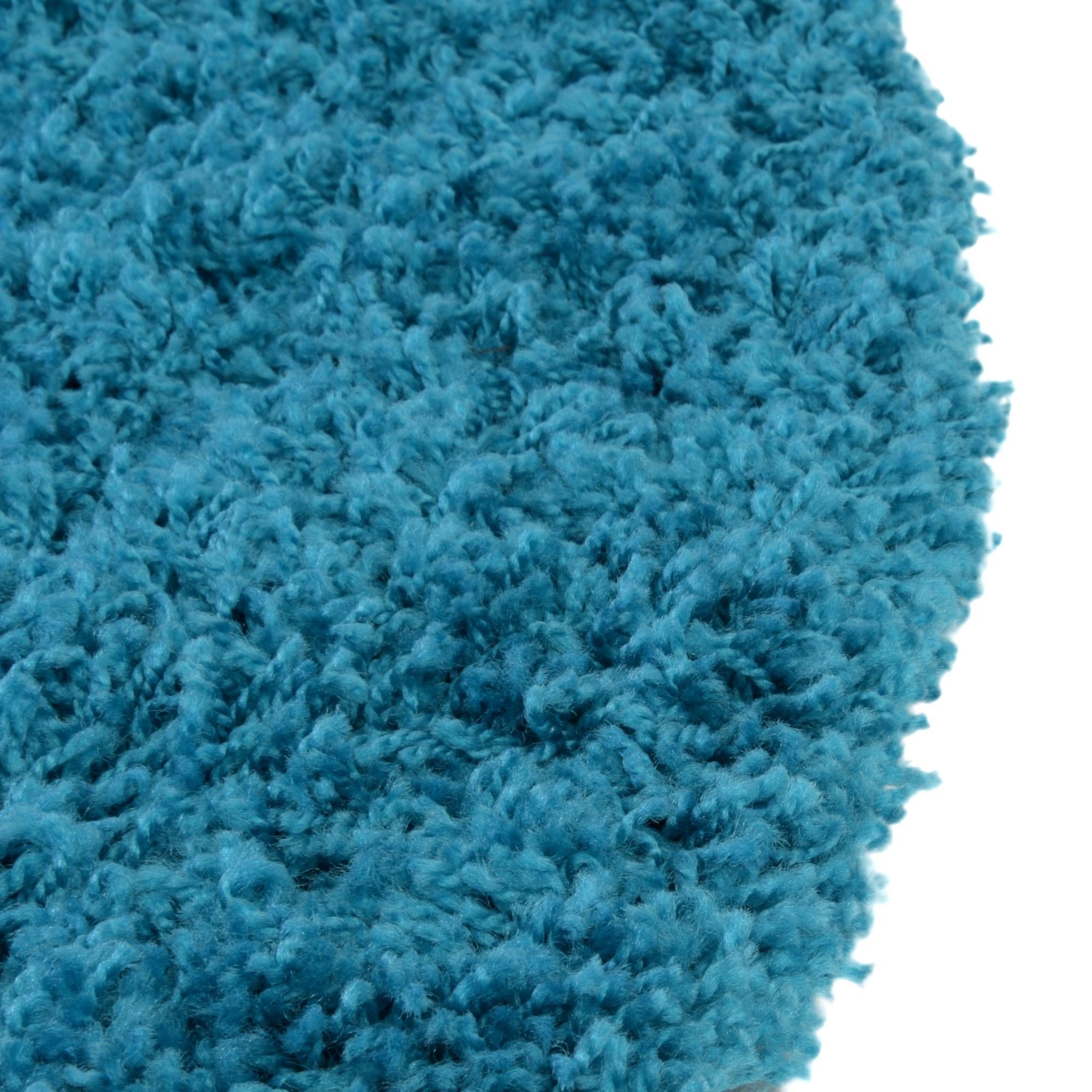 Plush Oasis Collection Area Rug - Serenity (Turquoise)