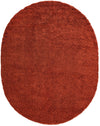 Plush Oasis Collection Area Rug - Serenity (Terracotta) Oval Terracotta Main