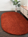 Plush Oasis Collection Area Rug - Serenity (Terracotta) Oval Terracotta  lifestyle 0