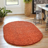 Plush Oasis Collection Area Rug - Serenity (Terracotta) Oval Terracotta  lifestyle 42