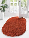 Plush Oasis Collection Area Rug - Serenity (Terracotta) Oval Terracotta  lifestyle 1