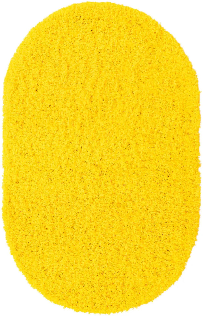 Plush Oasis Collection Area Rug - Serenity (Tuscan Sun Yellow) Oval Tuscan Sun Yellow Main