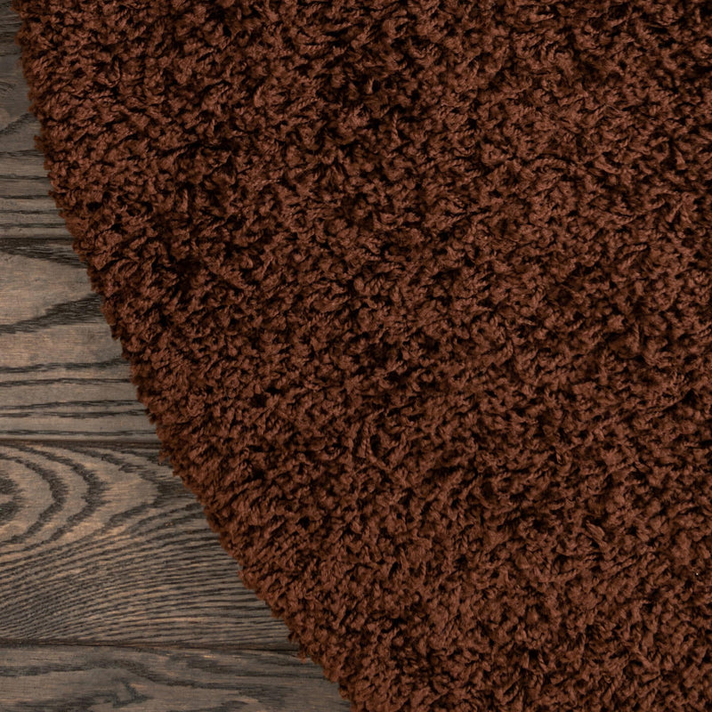 Plush Oasis Collection Area Rug - Serenity (Chocolate Brown) Oval Chocolate Brown  lifestyle 17