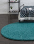 Plush Oasis Collection Area Rug - Serenity (Deep Aqua Blue)