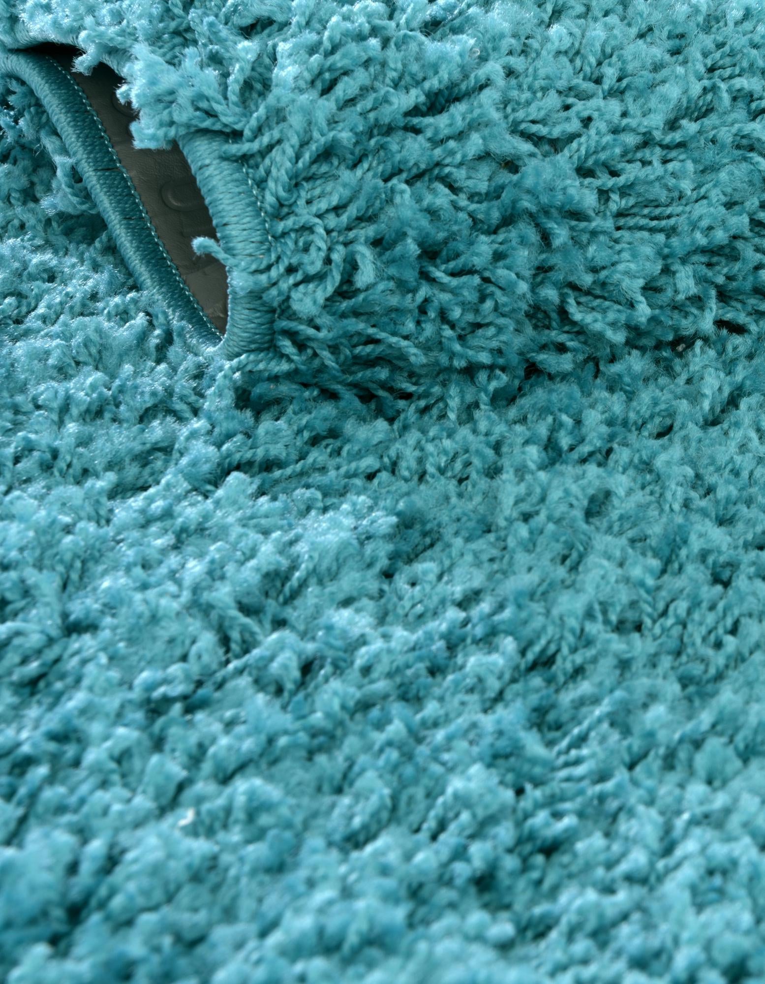 Plush Oasis Collection Area Rug - Serenity (Deep Aqua Blue)