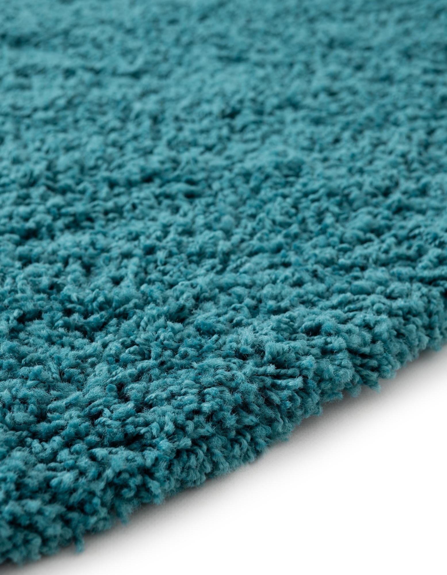 Plush Oasis Collection Area Rug - Serenity (Deep Aqua Blue)