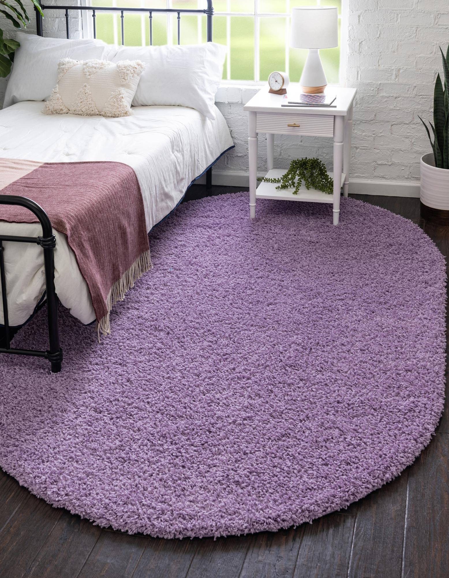 Plush Oasis Collection Area Rug - Serenity (Lilac)