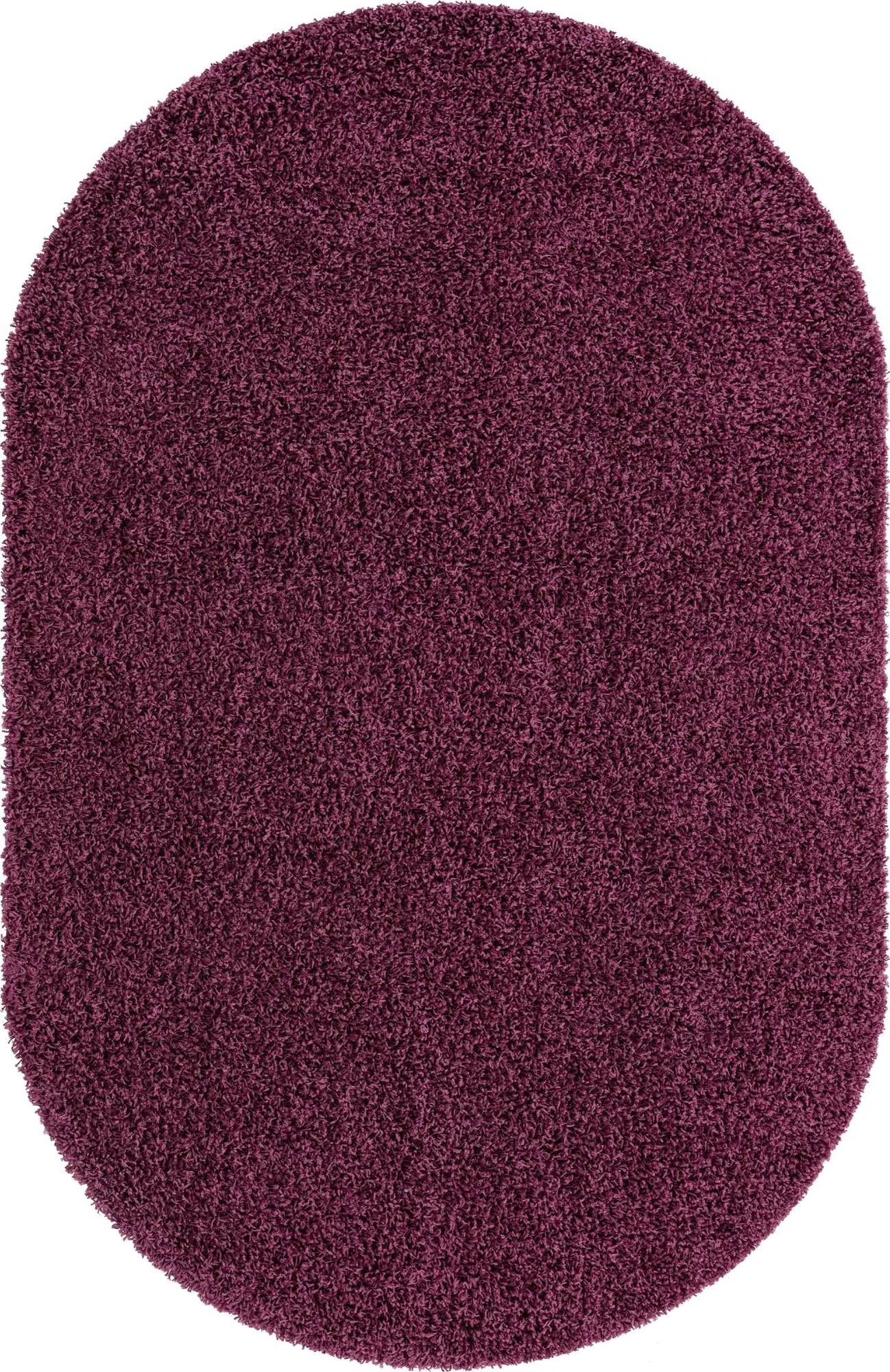 Plush Oasis Collection Area Rug - Serenity (Eggplant Purple)