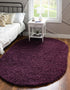 Plush Oasis Collection Area Rug - Serenity (Eggplant Purple)