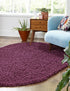 Plush Oasis Collection Area Rug - Serenity (Eggplant Purple)