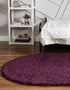 Plush Oasis Collection Area Rug - Serenity (Eggplant Purple)