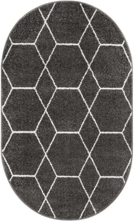 Trellis Mosaic Collection Area Rug - Arborville (Dark Gray)