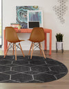 Lattice Garden Collection Area Rug - Arborville (Dark Gray) Oval Dark Gray  lifestyle 11