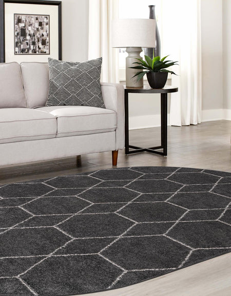 Trellis Mosaic Collection Area Rug - Arborville (Dark Gray)