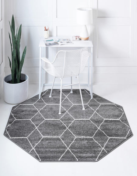 Trellis Mosaic Collection Area Rug - Arborville (Dark Gray)