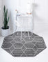 Trellis Mosaic Collection Area Rug - Arborville (Dark Gray)