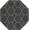 Lattice Garden Collection Area Rug - Arborville (Dark Gray) Octagon Dark Gray Main