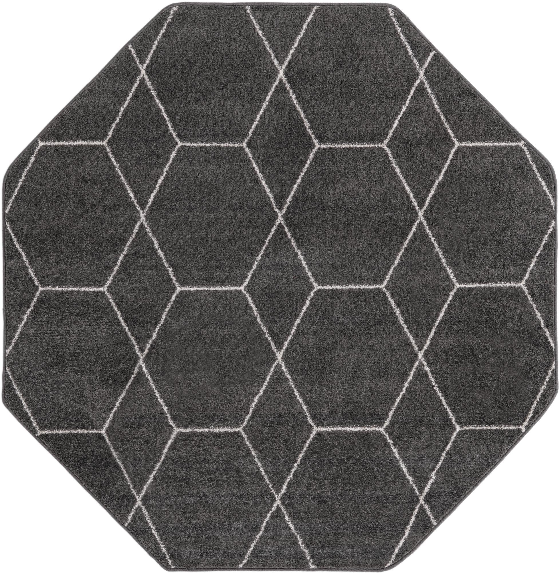 Trellis Mosaic Collection Area Rug - Arborville (Dark Gray)