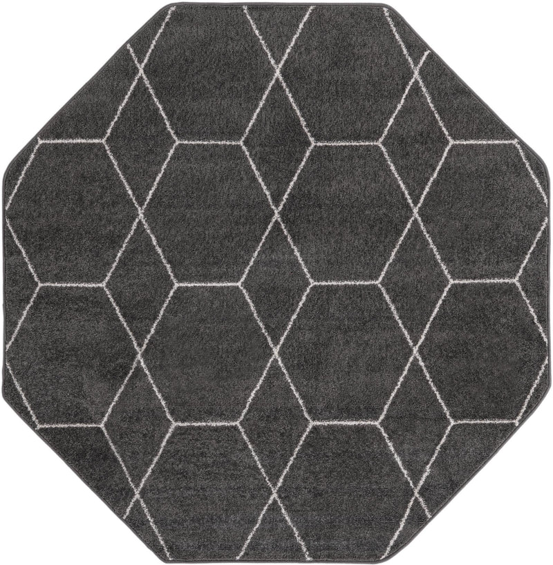 Lattice Garden Collection Area Rug - Arborville (Dark Gray) Octagon Dark Gray Main