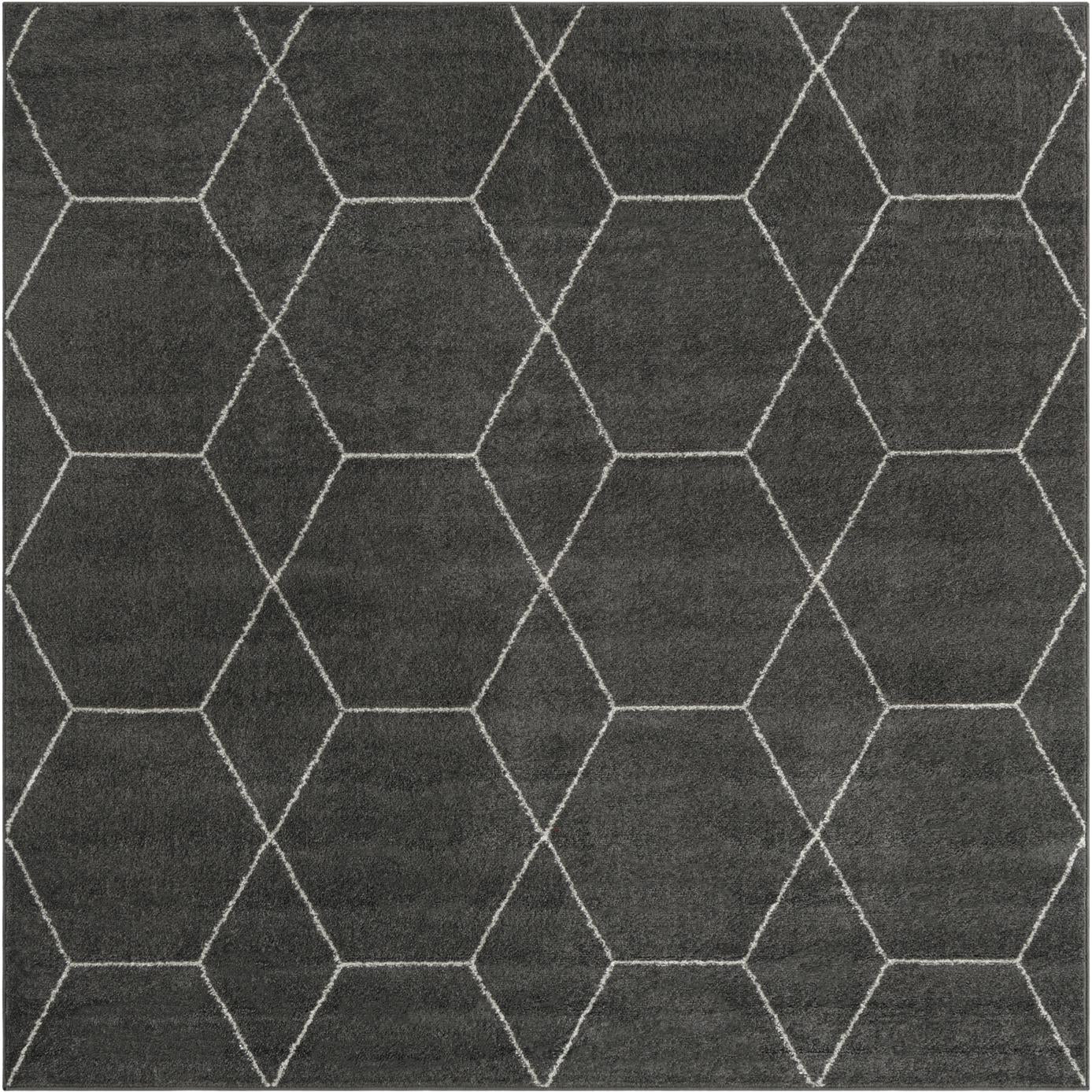 Trellis Mosaic Collection Area Rug - Arborville (Dark Gray)