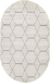 Lattice Garden Collection Area Rug - Arborville (Ivory) Oval Ivory Main