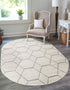 Trellis Mosaic Collection Area Rug - Arborville (Ivory)