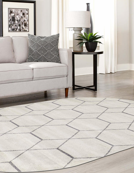 Trellis Mosaic Collection Area Rug - Arborville (Ivory)