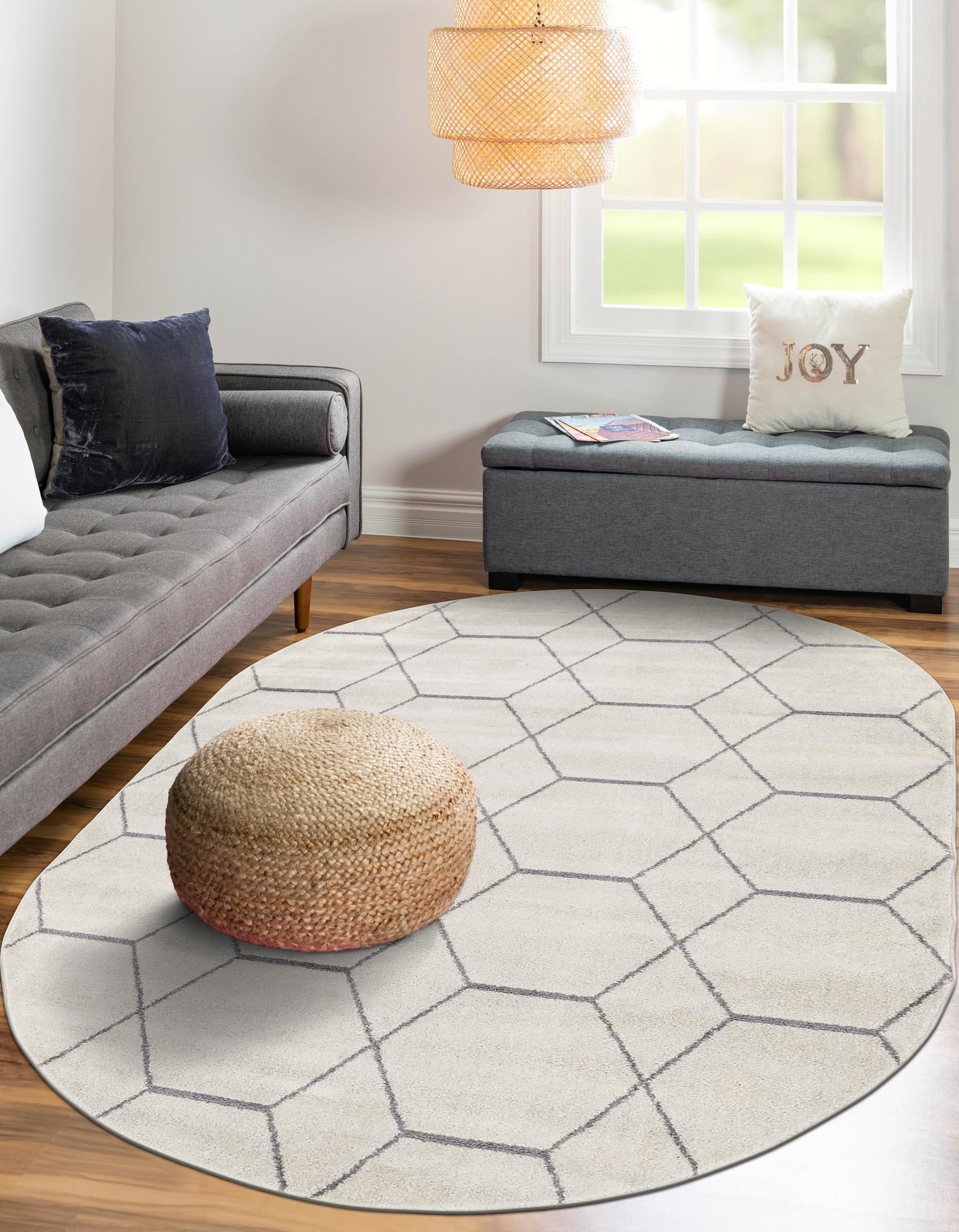 Trellis Mosaic Collection Area Rug - Arborville (Ivory)