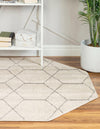 Lattice Garden Collection Area Rug - Arborville (Ivory) Octagon Ivory  lifestyle 5