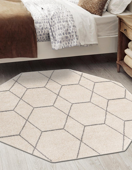 Trellis Mosaic Collection Area Rug - Arborville (Ivory)