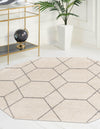 Lattice Garden Collection Area Rug - Arborville (Ivory) Octagon Ivory  lifestyle 51