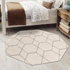 Lattice Garden Collection Area Rug - Arborville (Ivory) Octagon Ivory  lifestyle 52