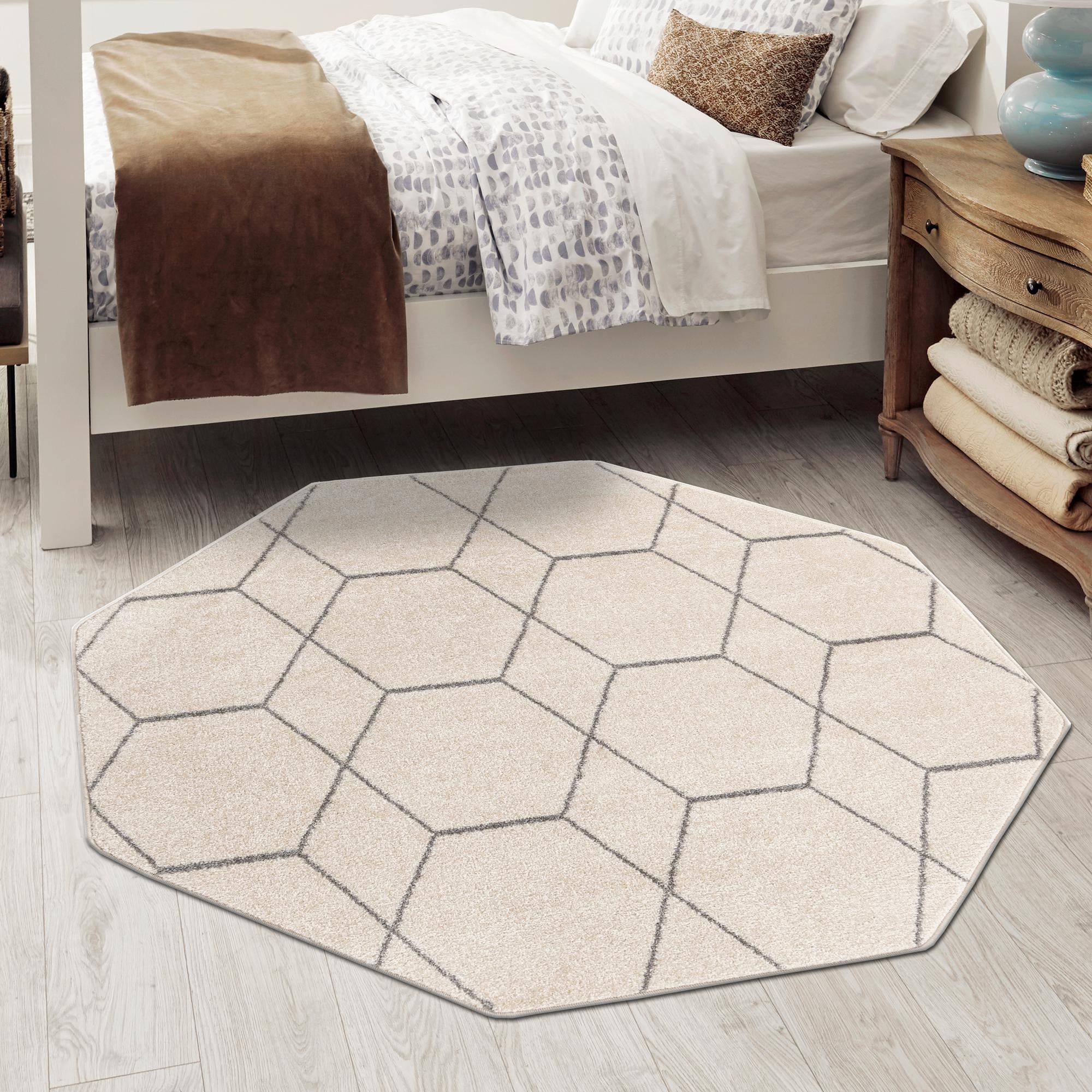 Trellis Mosaic Collection Area Rug - Arborville (Ivory)