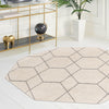 Lattice Garden Collection Area Rug - Arborville (Ivory) Octagon Ivory  lifestyle 53