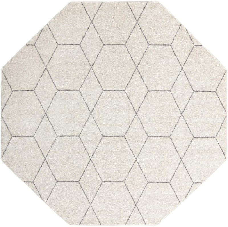 Lattice Garden Collection Area Rug - Arborville (Ivory) Octagon Ivory Main