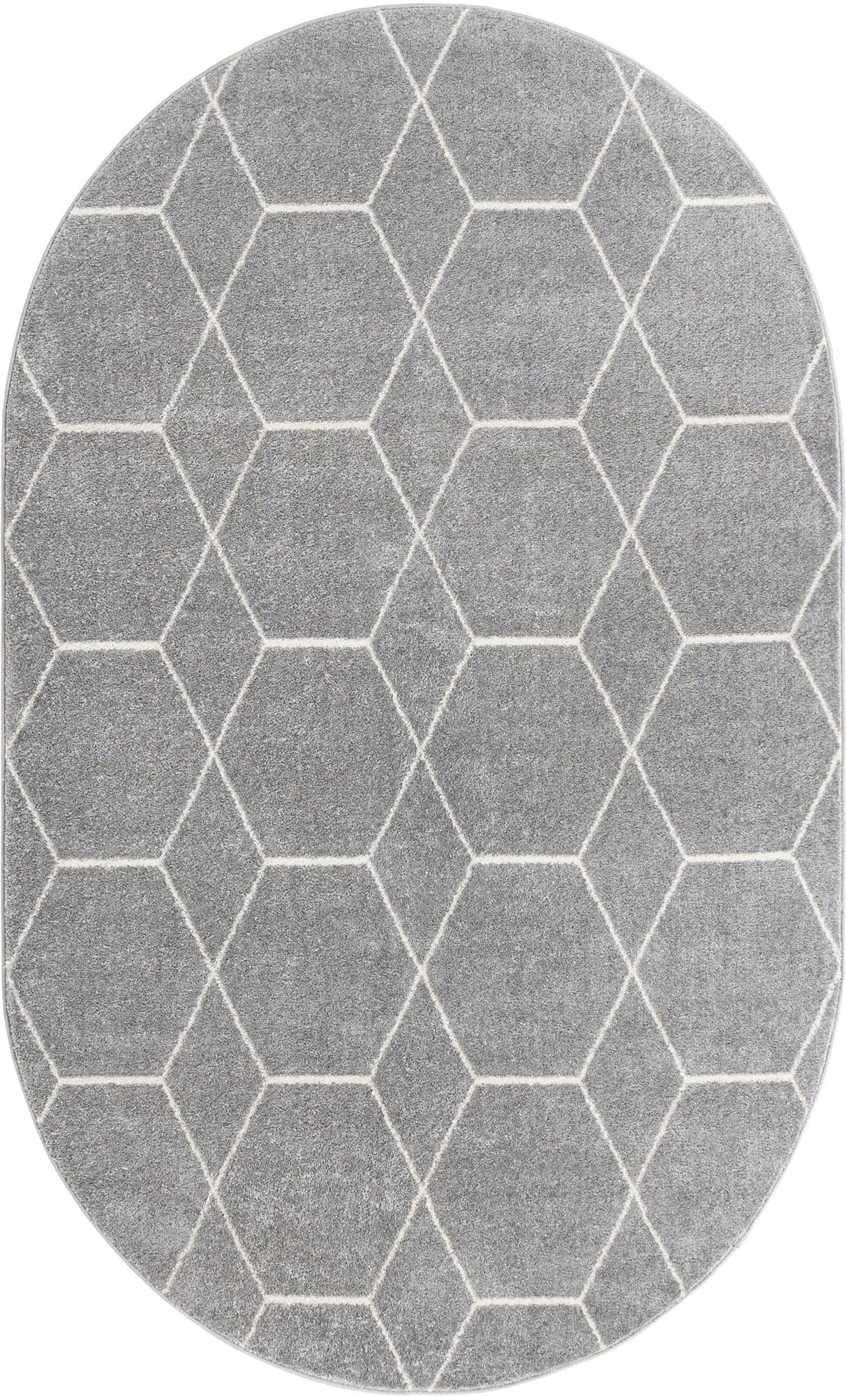 Trellis Mosaic Collection Area Rug - Arborville (Light Gray)