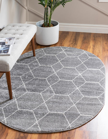 Trellis Mosaic Collection Area Rug - Arborville (Light Gray)