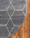 Lattice Garden Collection Area Rug - Arborville (Light Gray) Oval Light Gray  lifestyle 39